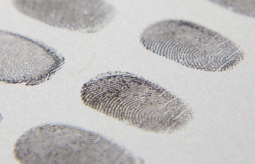 Fingerprints on paper